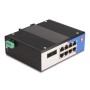 DeLOCK Switch industriale Gigabit Ethernet 8 porte RJ45 2 porte SFP per guida DIN (88016)