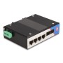 DeLOCK Switch industriale Gigabit Ethernet 4 porte RJ45 2 porte SFP per guida DIN (88015)