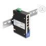 DeLOCK Switch industriale Gigabit Ethernet 4 porte RJ45 2 porte SFP per guida DIN (88015)