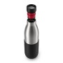 EMSA Bludrop Sleeve N3111100 borraccia Uso quotidiano 700 ml Acciaio inox Nero, Acciaio inox