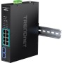 Trendnet TI-PGM102 switch di rete Gigabit Ethernet (10/100/1000) Supporto Power over Ethernet (PoE) Nero