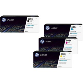HP Original 508X Toner 4er Set schwarz, cyan, magenta, gelbhohe Kapazität (CF360X, CF361X, CF363X, CF362X) (OPCF360X)