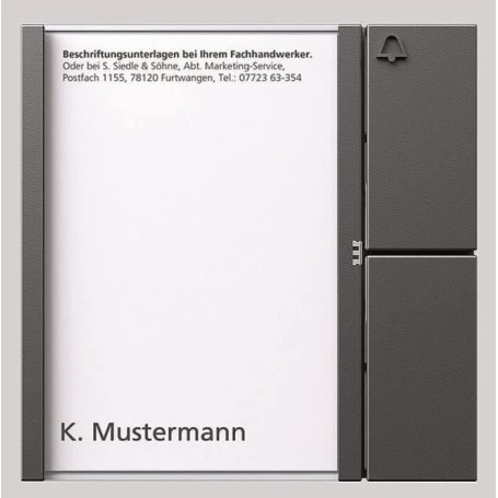 S. Siedle & Soehne Bus-Tasten-Modul dgr/gli BTM 650-01 DG (200038785-00)