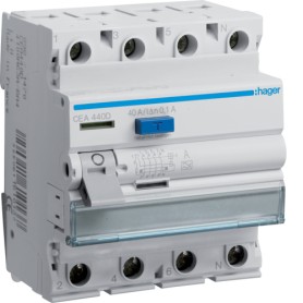 Hager CEA440D interruttore automatico Dispositivo a corrente residua 4 4 modulo/moduli