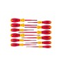 Schraubendreher-Set SoftFinish electric slimFix, 12-teilig (rot/gelb) (41003)