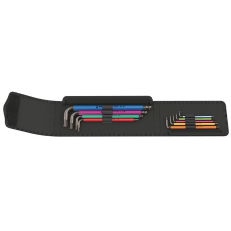 Winkelschraubendreher-Satz 950/9 HexPlus Multicolour Imperial 1 (schwarz, 9-teilig, zllig, mit Falttasche) (05022639001)