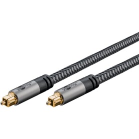 Plus Toslink-Kabel (schwarz/silber, 2 Meter) (65305)