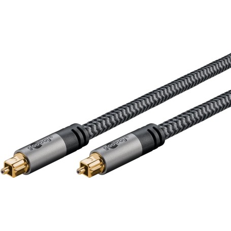 Plus Toslink-Kabel (schwarz/silber, 3 Meter) (65306)