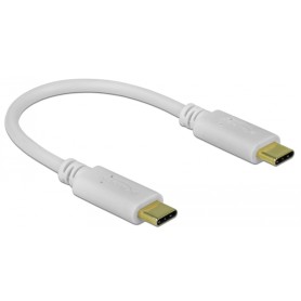 USB Ladekabel, USB-C Stecker  USB-C Stecker (wei, 15cm, PD, Laden mit bis zu 100 Watt) (85357)