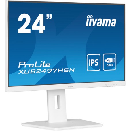 iiyama ProLite XUB2497HSN-W1 Monitor PC 60,5 cm (23.8") 1920 x 1080 Pixel Full HD LED Bianco
