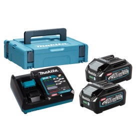 Power Source Kit Li 40V 4Ah (schwarz/blau, 2x Akku BL4025, 1x Schnellladegert DC40RA, MAKPAC Gr.1) (191J97-1)