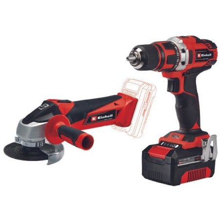 Werkzeug-Set TE-TK 18/2 Li Kit (rot/schwarz, Akku-Bohrschrauber und Akku-Winkelschleifer, Li-Ion-Akku 4,0Ah) (4257240)
