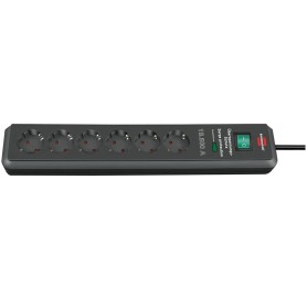 Secure-Tec Steckdosenleiste 6-fach (anthrazit, 2 Meter, 19.500A berspannungsschutz) (1159540366)