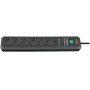 Secure-Tec Steckdosenleiste 6-fach (anthrazit, 2 Meter, 19.500A berspannungsschutz) (1159540366)