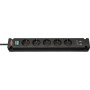 Bremounta Steckdosenleiste 5-fach (schwarz, 3 Meter, 2x USB-A) (1150660315)