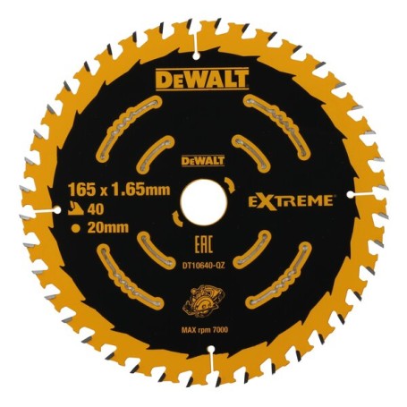 Kreissgeblatt ELITE DT10640,  165mm, 40Z (Bohrung 20mm, fr Handkreissgen) (DT10640-QZ)