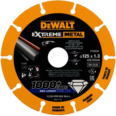Diamanttrennscheibe Extreme Metal DT40252,  125mm (Bohrung 22,23mm) (DT40252-QZ)