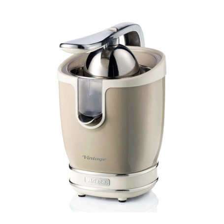 Ariete 413 Spremiagrumi Elettrico con Leva - Salvagoccia - Motore Silenzioso - 85 Watt - Design Vintage - Beige (0413CR)