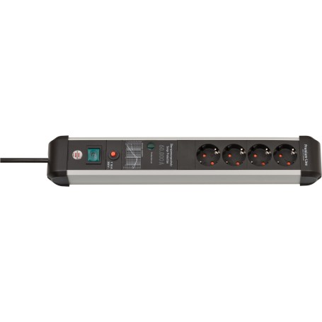 Brennenstuhl 1391010400 prolunghe e multiple 3 m 4 presa(e) AC Interno Nero, Argento