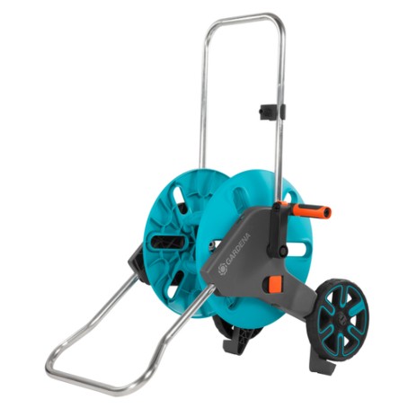 Gardena 18511-20 avvolgitubo da giardino Carrello avvolgitubo Manuale Nero, Blu, Acciaio inox