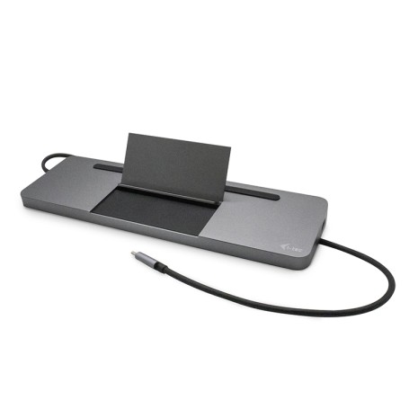 i-tec Metal USB-C Ergonomic 4K 3x Display Docking Station + Power Delivery 85 W (C31FLATDOCKPDPRO)
