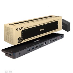 CLUB3D USB Gen1 Type-C Triple Display DP1.4 Alt mode Smart PD3.0 Charging Dock with 100 Watt Power Supply (CSV-1565)