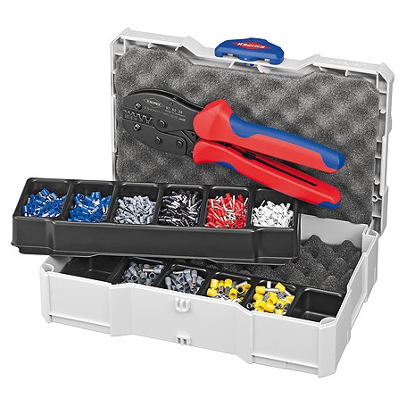 Knipex 97 90 23 pinza crimpatrice Set di utensili/attrezzi Blu, Rosso