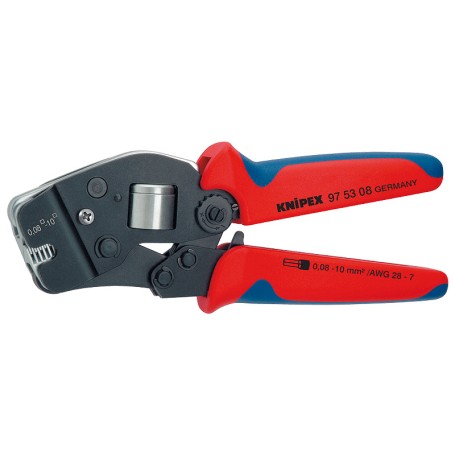 Knipex 97 53 08 SB pinza crimpatrice Nero, Blu, Rosso