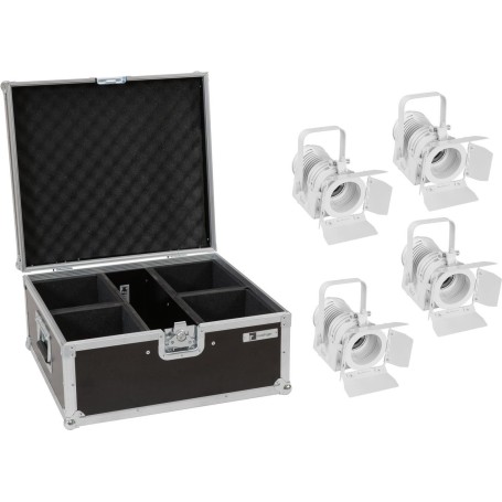 EUROLITE Set 4x LED THA-20PC TRC Theater-Spot ws + Case (20000872)