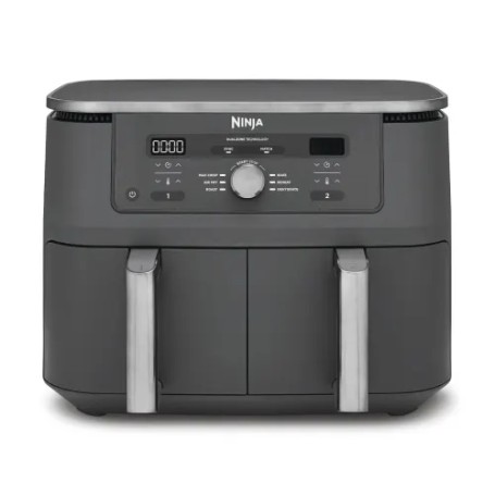 Ninja DZ400EU friggitrice Doppia 9,5 L Indipendente 2470 W Friggitrice ad aria calda Grigio