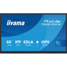 iiyama TE6512MIS-B4AG visualizzatore di messaggi Pannello piatto per segnaletica digitale 165,1 cm (65") LCD Wi-Fi 400 cd/m² 4K