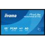 iiyama T6529AS-B1AG visualizzatore di messaggi Pannello piatto interattivo 163,8 cm (64.5") LED Wi-Fi 500 cd/m² 4K Ultra HD Ner