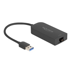 DeLOCK 66045 adattatore per inversione del genere dei cavi USB 5 Gbps Type-A 2.5 Gigabit LAN RJ45 Nero