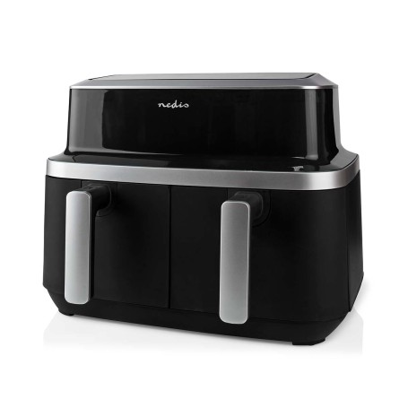 Nedis KAAF320BK friggitrice Doppia 4,2 L Indipendente 2600 W Friggitrice ad aria calda Nero