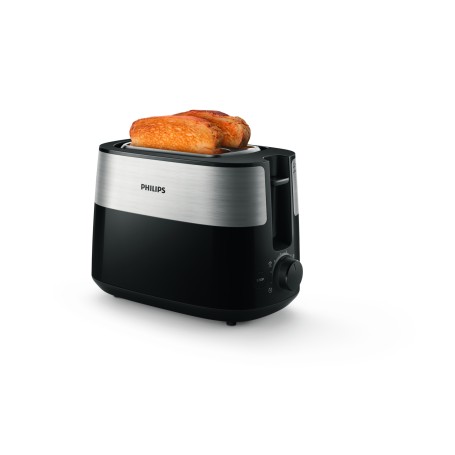 Philips Daily Collection HD2516/90 Tostapane - 2 fette, fessura ampia, metallo