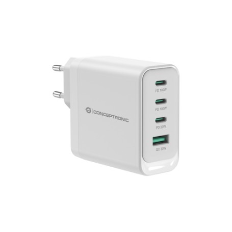 Conceptronic ALTHEA22W100 Caricabatterie per dispositivi mobili Universale Bianco AC Ricarica rapida Interno (120551403101)