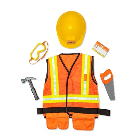 Melissa & Doug MPP RLP CnstrctnWorkerRlplyCstmSt GML Costume in maschera Bambino Unisex Divisa (6075145)
