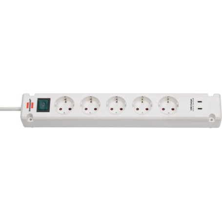Brennenstuhl 1150660425 prolunghe e multiple 3 m 5 presa(e) AC Interno Bianco