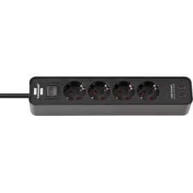 Brennenstuhl 1153240106 prolunghe e multiple 1,5 m 4 presa(e) AC Interno Nero