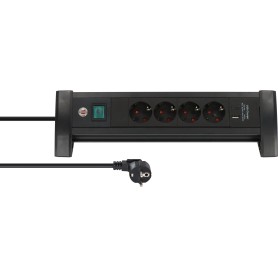 Brennenstuhl 1156250544 prolunghe e multiple 1,8 m 4 presa(e) AC Interno Nero