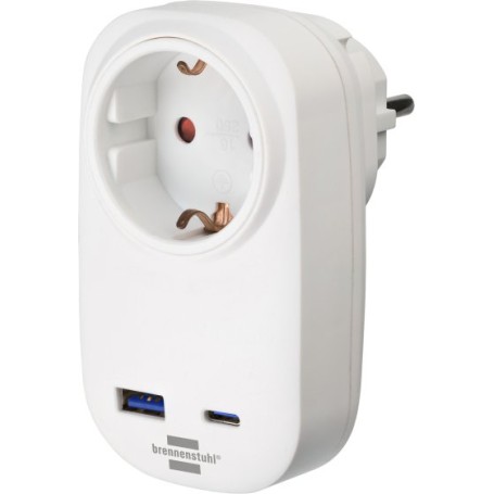 Brennenstuhl 1508210010 adattatore per presa di corrente Tipo F Bianco