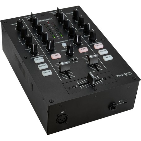 OMNITRONIC PM-202FX 2-Kanal-DJ-Mixer mit Filter, FX und Bluetooth (10006865)