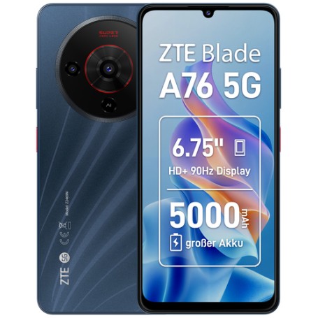 ZTE Blade A76 5G 17,1 cm (6.75") Doppia SIM USB tipo-C 6 GB 128 GB 5000 mAh Nero (123452601009)
