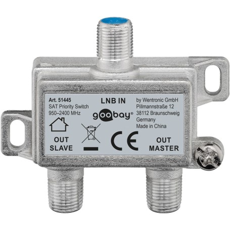 Goobay 51445 cavo splitter o combinatori Splitter per cavo Argento