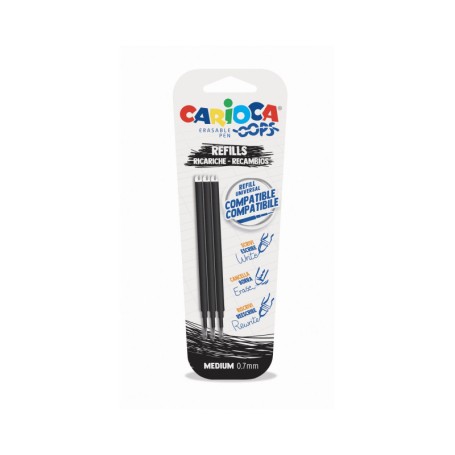 Carioca 43041/01 ricaricatore di penna Medio Nero 3 pz (43041/01)