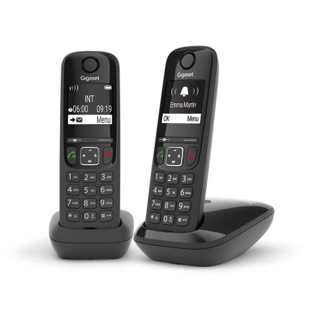 Gigaset AS690 DUO Telefono analogico/DECT Identificatore di chiamata Nero (L36852H2836K101)