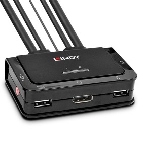 Lindy 42344 switch per keyboard-video-mouse (kvm) Montaggio rack Nero (42344)