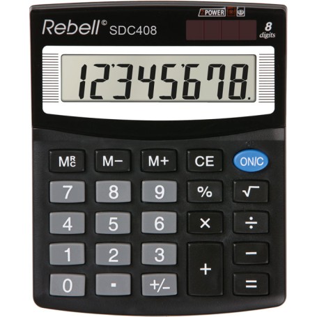 Rebell SDC 408 calcolatrice Desktop Calcolatrice di base Nero (SDC408)