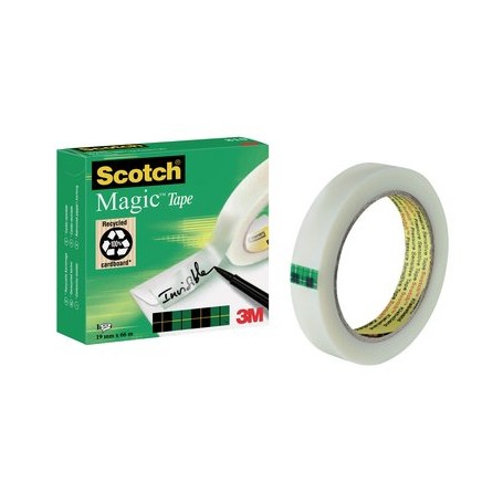 Scotch Magic Tape 810 Adatto per uso interno 66 m Fibra, Carta Bianco (56041A)