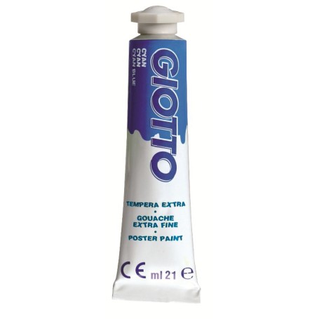 FILA Tubo Tempera Giotto 21Ml Cyan (Azzurro Ciano) (355015)